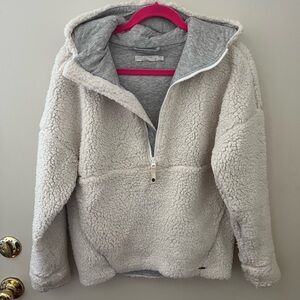 Prana Sherpa fleece half zip hoodie sweatshirt